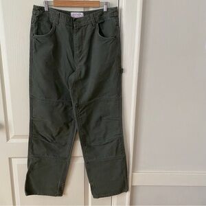CC Filson Double Knee Green Cotton Utility Outdoor Work Pants 34''X32” FI-10133